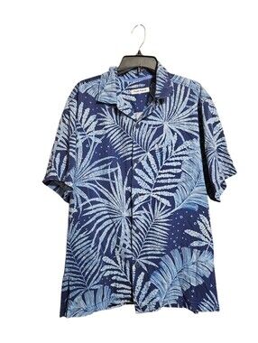 Tommy Bahama 100% Silk Short Sleeve Button Down Mens Hawaiian Florals Size XL!
